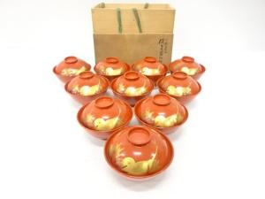 松鶴蒔絵　吸物椀　10客揃